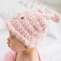 Childrens dry hair cap super absorbent girl quick-drying shampoo shower cap baby dry hair cute thick towel turban