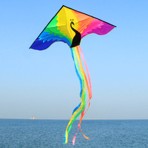 Weifang Zheng Le kite adult large new high-end Peacock colorful long tail kite breeze easy flying kite reel