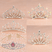 Childrens hair accessories Princess hairband little girl hairpin girl rhinestone headband hair comb Crown Korean version of Joker headdress