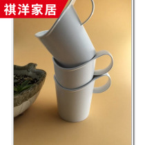 Disposable paper cup holder plastic thickened tea tray home office Cup seat pure white 5 sets