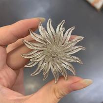 (bai old shop) 800 silver pinching flame flower brooch intended not to return do not change