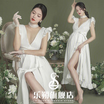 Pregnant women Photo costume new photo studio pregnant mommy white aesthetic style photography clothes pregnant women Photo Clothing