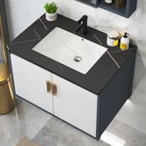 New toilet rock board wash basin household small apartment integrated ceramic wash basin cabinet combination