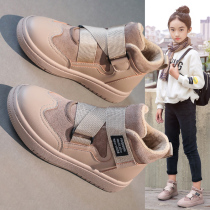 Girls cotton shoes 2021 autumn and winter New velvet childrens sports shoes non-slip middle-aged children snow boots girls winter shoes