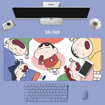 Crayon Xiaoxin mouse pad Cute thickened lock edge Oversized high sensitive wrist writing desk learning office laptop keyboard desk pad ins wind cartoon good-looking custom pattern