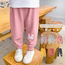 Girls pants autumn trousers foreign-aged 3-year-old childrens casual pants autumn 4 baby sports pants womens spring and autumn leggings
