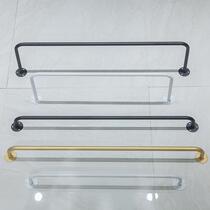 Cool clothes shelf fixed wall dormitory hangers Wall vertical drying rack White U-shaped clothes Bar