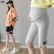 Fat plus size pregnant women five points leggings thin summer ice silk fashion outside wear thin shorts 200 Jin tide