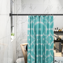 Punch-free telescopic rod curtain rod clothes toilet hanging clothes Rod no installation door curtain wardrobe bedroom single rod