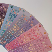 South Korea S Rose Rose Cherry Butterfly Diamond Ribbon Stickers Laser Diy Decorated With Small Card-hand Tent material