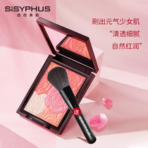SISYPHUS blush plate nude makeup natural repair highlight one plate matte petal orange blush Rouge