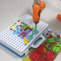 Electric drills Hands-on Dismantling of loading and unloading nuts Plastic assembly Kindergarten Small mid-class Puzzle Toy Christmas Presents