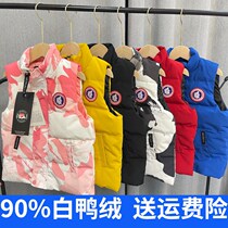 Winter goose with childrens down jacket vest thickened white duck down small and large childrens waistcoat baby waistcoat