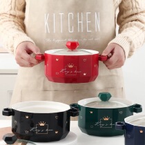 Lard tank Household kitchen set Ceramic seasoning tank seasoning tank Salt sugar box Pepper oil seasoning storage box Kitchen