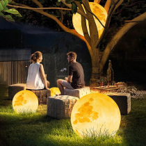 Outdoor Lunar Light Courtyard Lamp Waterproofing Solar Lawn Terrace Light Moon Lights Villa Ambience Light Garden Decorated Ground Lights