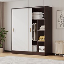 Sliding door wardrobe home bedroom rental housing economical simple assembly storage small apartment large cabinet wardrobe