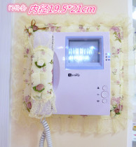 A lace fabric video phone cover video doorbell set building intercom phone cover