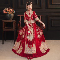 Xiuhe dress 2021 new wedding traditional Chinese style cabinet dress toast dress Chinese style large size to serve summer thin