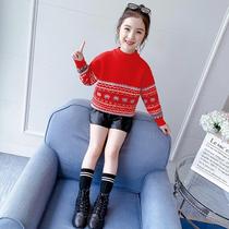 Girls sweaters autumn and winter clothing bottoming knitwear female treasures children Datong fashion Dongtian wearing foreign style