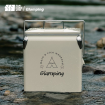 Outdoor Portable Retro Ice Bucket Cold Insulation Bucket Refrigeration Box Camping Car Bag