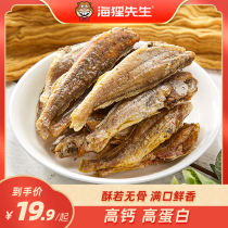 Mr beaver little fish crispy little yellow croaker dried pregnant women snacks ready-to-eat fish dried fish eat healthy 500g g