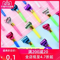 Creative childrens toys cute dragon whistle telescopic whistle blowing roll baby birthday party cheer Horn