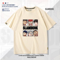 Dunk master t-shirt jersey cherry tree flower tri-well basketball clothes movie pure cotton loose short sleeve man