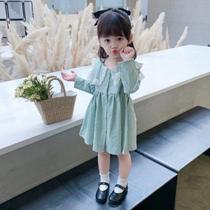 2021 autumn girls hipster plaid long sleeve dress children princess dress fashionable