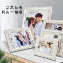10 inch photo frame white wood 8r photo frame solid wood image frame 20x25cm photo frame horizontal and vertical table hanging wall