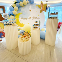 Wedding folding cylindrical dessert table paper Roman column road guide shopping window birthday party scene layout