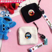 Korean ins coin wallet female mini cartoon can love sail fabric small wallet student coin key bag