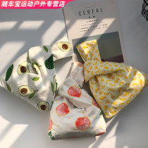 Wrist bag female Japanese style grapefruit set knot wrist bag mobile key change retro small Hand bag handbag
