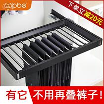 Hardware multi-function wardrobe pull-out cabinet pants rack pants rack pants rack West pants rack cabinet q save