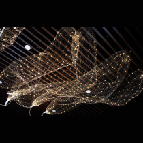 Wire grid ceiling lamp star light event Party wedding ceiling star light string wedding decoration decoration