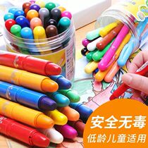 Delei colorful stick water soluble rotating oil painting stick can be washed and safe and non-toxic 72127-24 color kindergarten students puzzle graffiti painting color pen baby brush 36 color 48 color crayon set