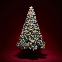 Home Christmas tree 1 5 1 8 2 1 m Christmas Cedar encrypted luxury glowing golden snowflake Christmas tree