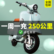 Roman holiday retro adult electric motorcycle personality battery car bumblebee scooter vespa Net red car