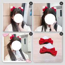 Cat ear clip festive red bow hairclip retro tassel tassel Bell hair card ancient wind top clip New year hair accessories