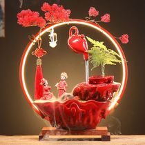 Creative Chinese flowing water ornaments wedding gifts Newlyweds send a couple of girlfriends home living room couples gifts