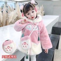 Girls winter coat 2021 New thick girl sweater children Winter hooded jacket