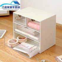Four compartment storage box mini desktop drawer storage box small storage jewelry hand Account Office finishing cabinet