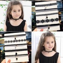 Childrens necklace female choker black niche design sense neck chain baby strong Belt collar neck accessories girls