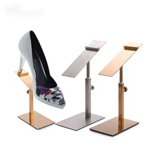 Miracle shoes display rack shoe shop shoe shelf gold shoe bracket creative men and women stainless steel Display