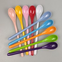 Amine spoon long-handled plastic spoon mixing spoon imitation porcelain small spoon commercial spoon wine spoon food cute bar spoon