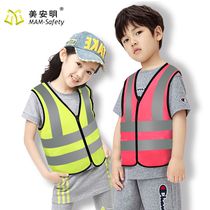 Children Reflective Vest Children Caution Clothes Elementary School Students Reflective Safety Clothing Traffic Safety Guard School Magchia