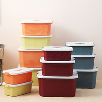Fashion sundries storage box plastic finishing box dormitory dust snack storage with lid with handle storage box
