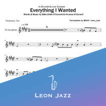 Bi Li new single Everything I Wanted saxophone score bearded music with demonstration accompaniment