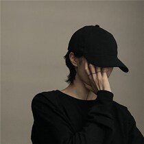 Net red with the same black days Hooded Baseball Cap Homemade Duck Tongue Cap Original Juku Soft Top Korean Version Sunhat Tide
