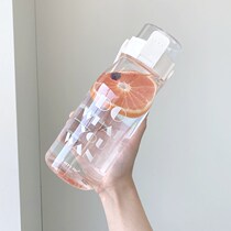 Large capacity water Cup Female Plastic Cup summer student portable sports kettle large high temperature resistant cup with filter screen