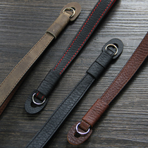 First layer cowhide shoulder strap camera strap for Sony A7C micro single Fuji xs10 X100V XT4 Leica Q2M10 round hole crossbody leather lanyard vintage leather wrist strap